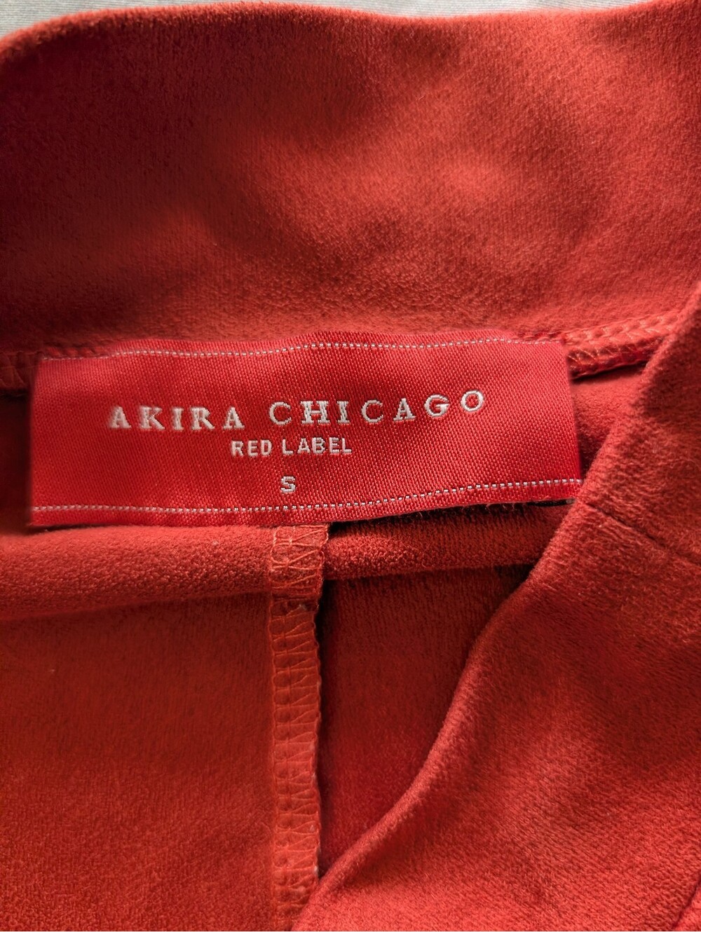 Terracotta Faux Suede Pencil Skirt - Picture 3 of 5